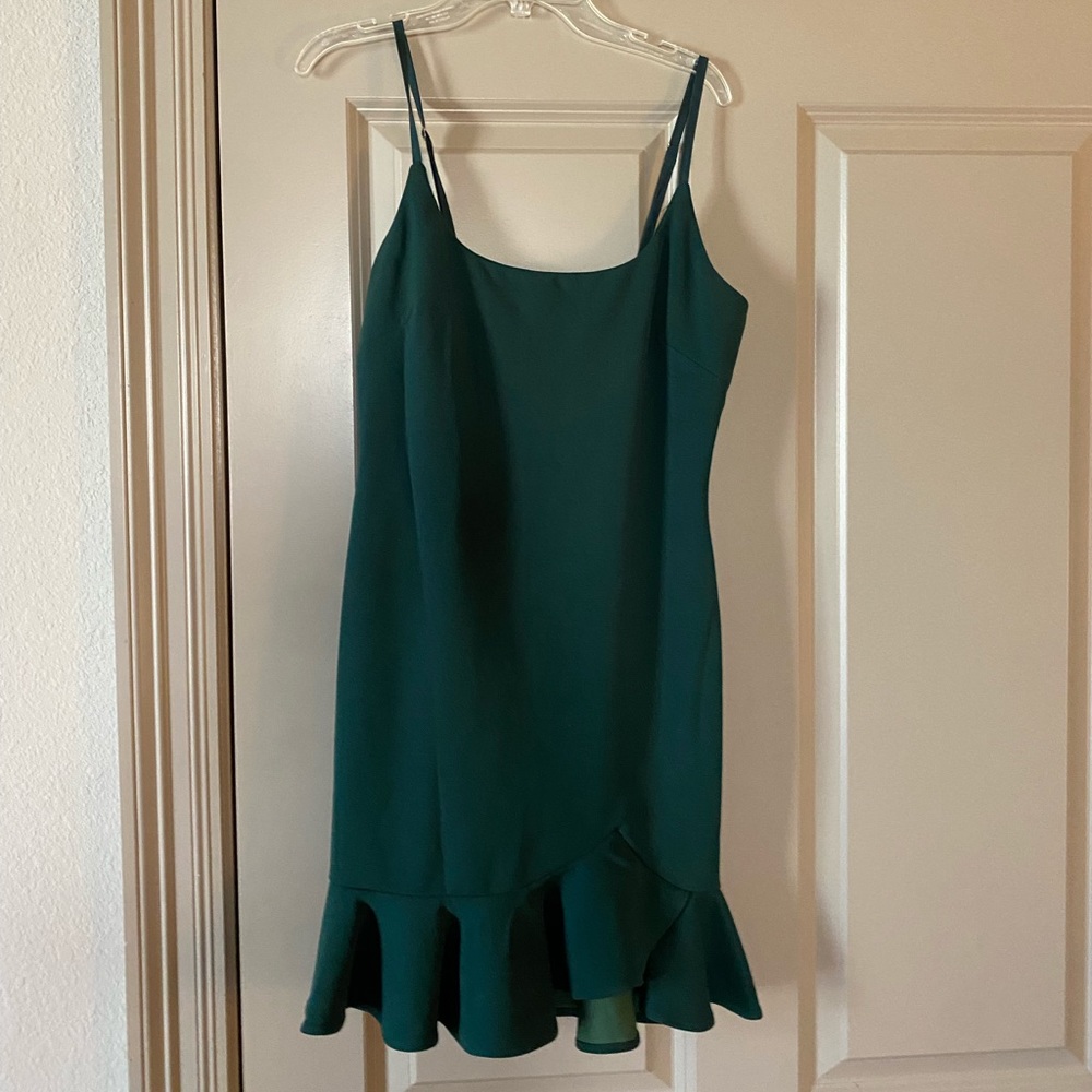 Saints & Secrets emerald green mini dress